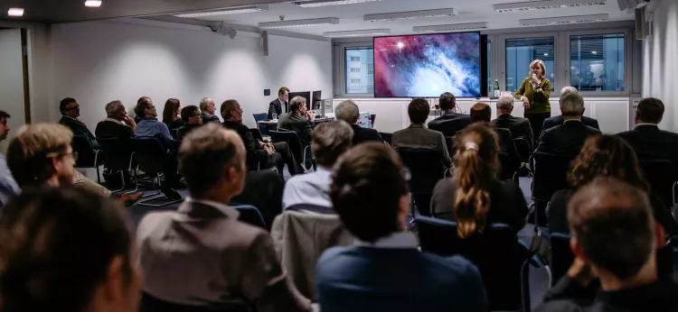 Austrospace event - presentation by Federal Minister Leonore Gewessler (Photo: Nicky Webb Photography)