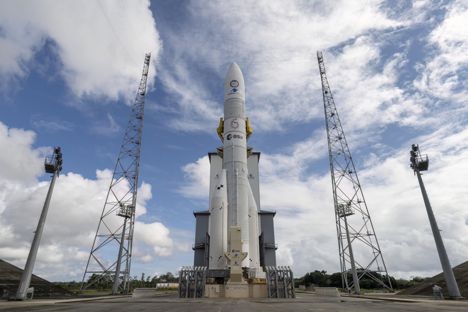 Ariane 6 at launch pad in Kourou (credit © ESA)