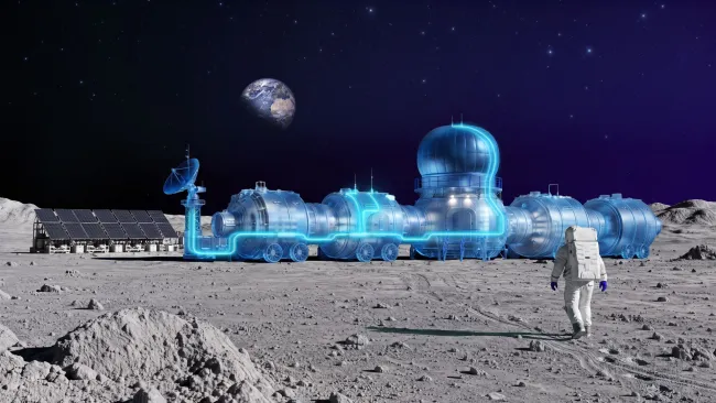 Lunar base illustration